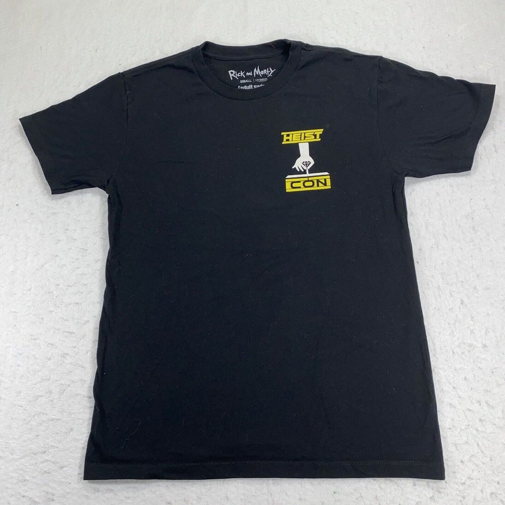 Rick & Morty Adult Small Heist-Con Miles Knightly Adult Swim Graphic T Shirt - Picture 2 of 10